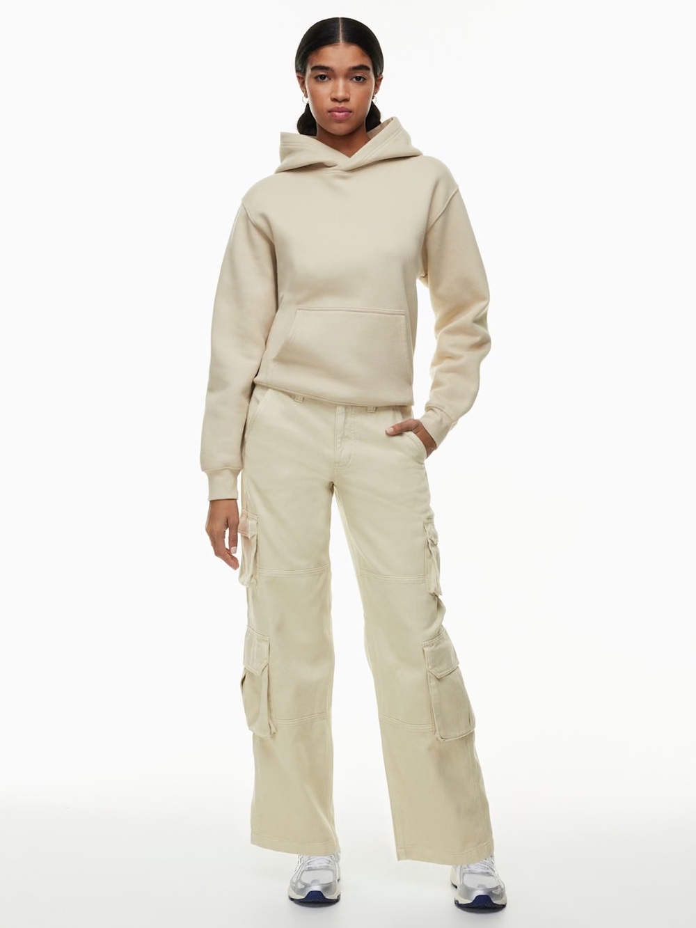 TNA The Rover Wide-Leg Cargo Pants in Cream - 10